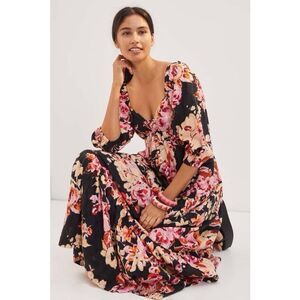 Anthropologie Blossom Maxi Dress Size Small Petite